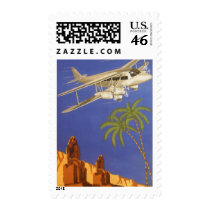 Vintage Travel Poster, Cairo, Egypt, Africa Postage Stamp