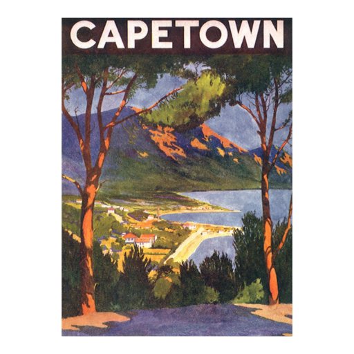 19+ Cape Town Map Poster Background