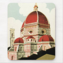 Vintage Travel Poster, Florence, Firenze, Italy Mouse Pad