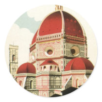 Vintage Travel Poster, Florence, Firenze, Italy Stickers