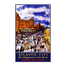 Vintage Travel Poster For Atlantic City Print