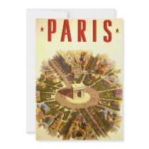 Vintage Travel Poster, France invitations by YesterdayCafe Vintage Travel Poster, France invitations