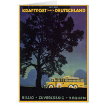 Vintage Travel Poster, Germany Greeting Cards