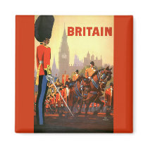 Vintage Travel Poster, Great Britain, England Magnets