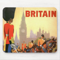 Vintage Travel Poster, Great Britain, England Mouse Pads