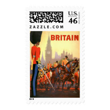 Vintage Travel Poster, Great Britain, England Stamp