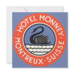 Vintage Travel Poster, Hotel Monney, Switzerland Personalized Invites