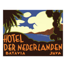 Vintage Travel Poster, Indonesia Invitations