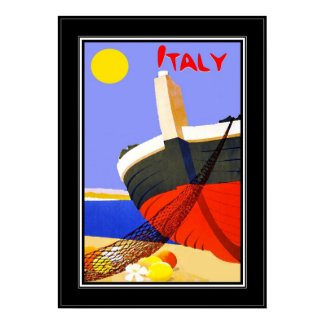 Vintage Travel Poster Italy print