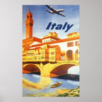 Vintage Travel Poster, Italy