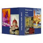 Vintage Travel Poster, Italy 3 Ring Binder