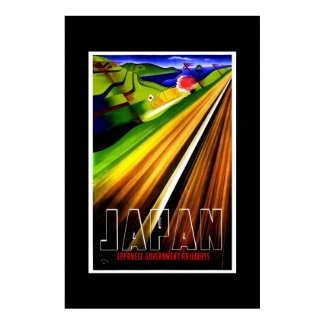 Vintage Travel Poster Japan Railways print