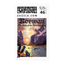 Vintage Travel Poster, Land of the Midnight Sun Stamps