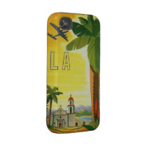Vintage Travel Poster, Los Angeles, California Tough Iphone 4 Covers
