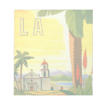 Vintage Travel Poster, Los Angeles, California Note Pad