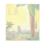 Vintage Travel Poster, Los Angeles, California Note Pad
