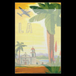 Vintage Travel Poster, Los Angeles, California Personalized Stationery
