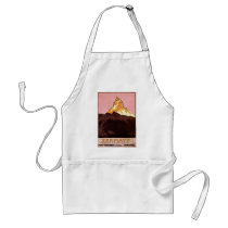 Vintage Travel Poster, Matterhorn, Switzerland Apron