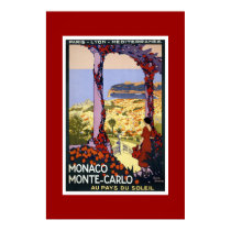 Vintage Travel Poster Monaco Monte Carlo posters