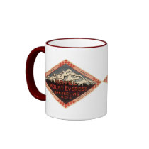 Vintage Travel Poster, Mount Everest, India Coffee Mug
