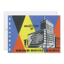 Vintage Travel Poster, Poland invitations