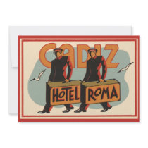 Vintage Travel Poster, Spain invitations by YesterdayCafe Vintage Travel Poster, Spain invitations