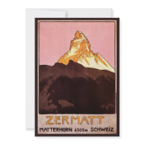 Vintage Travel Poster, Switzerland invitations
