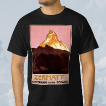 Vintage Travel Poster, Switzerland t-shirts