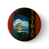 Vintage Travel Poster, Taiwan buttons by YesterdayCafe Vintage Travel Poster, Taiwan buttons