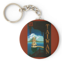 Vintage Travel Poster, Taiwan keychains