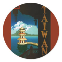 Vintage Travel Poster, Taiwan stickers