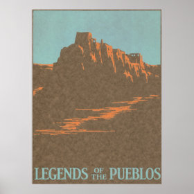 Vintage Travel Poster, Taos, New Mexico