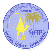 Vintage Travel Poster, Tunisia stickers