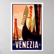 Vintage Travel Poster Venice