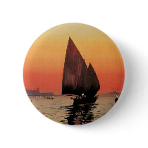 Vintage Travel Poster, Venice Lido, Italy Pins