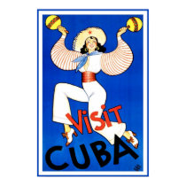 Vintage Travel Poster Visit Cuba posters