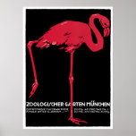 Vintage Travel Poster Zoologischer Garten Munchen