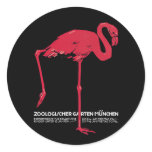 Vintage Travel Poster Zoologischer Garten Munchen Round Stickers