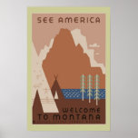 Vintage Travel Posters - Montana