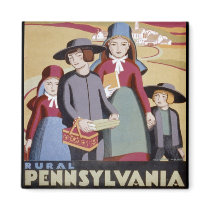 Vintage Travel - Rural Pennsylvania magnets by MyOtherPlanet Vintage Travel - Rural Pennsylvania magnets