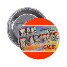 Vintage Travel San Francisco Button