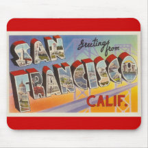 Vintage Travel San Francisco Mousepad
