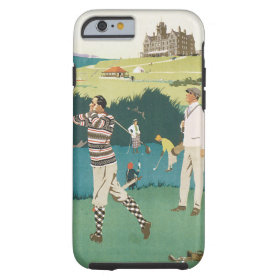 Vintage Travel Scotland Golf Golfing Golfers Sport Tough iPhone 6 Case