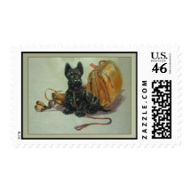 Vintage Traveling Scottie Dog Postage