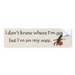 Vintage Travelling Black Cat Bumper Sticker