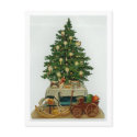 Vintage Tree and Wooden Toys postcards