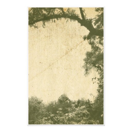 Vintage Tree Background Stationery Paper