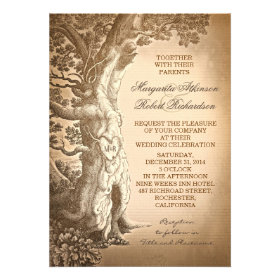Vintage Tree Old Rustic Wedding Invitations Vintage Tree Old Rustic Wedding Invitations