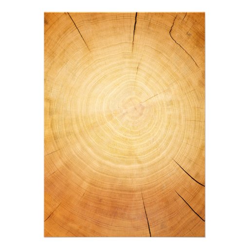 Vintage Tree Rings Bridal Shower Invitations
