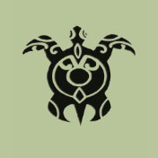 Vintage Tribal Turtle Tattoo Design